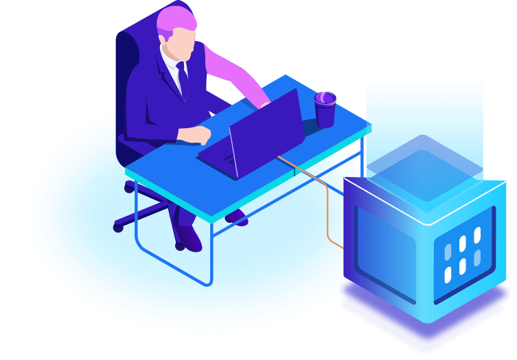 Ilustración de experto gestionando datos técnicos y trazabilidad de producto en plataforma DPP